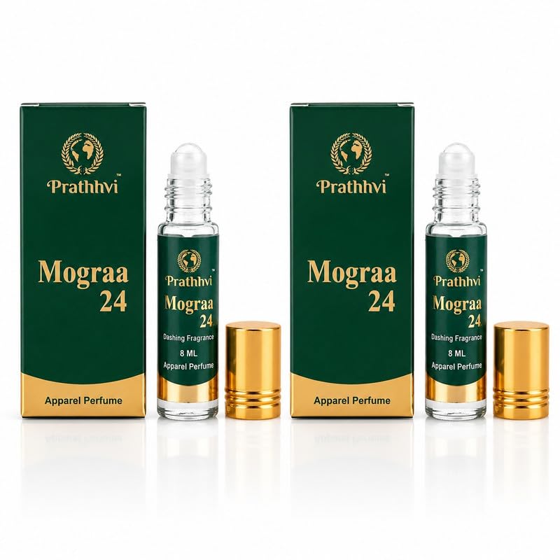 Image of Mograa Attar Roll-On Perfume Oil 8 ml | Alcohol Free | Long Lasting Rich Fragrance | Men & Women | Pocket Size Travel Friendly Roll On | Daily Wear (Pack of 2)