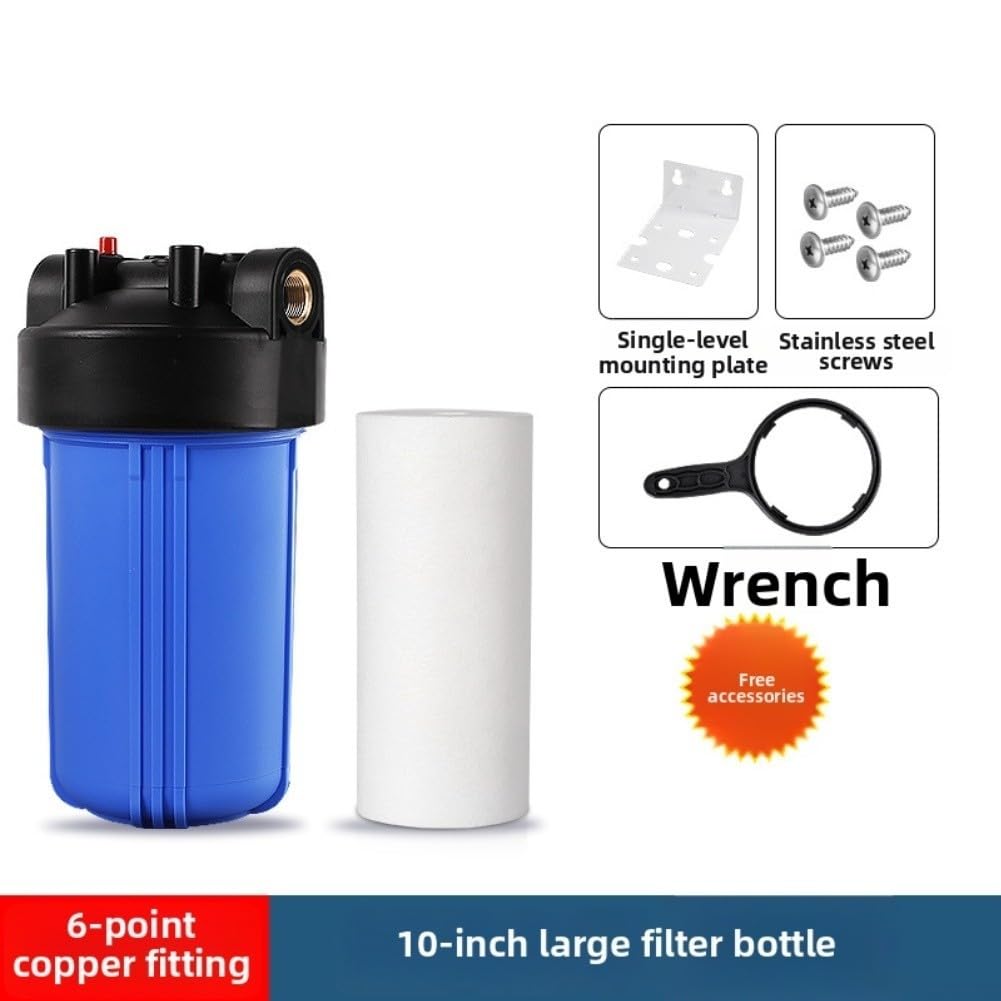 Großer 10 Zoll Wasserfilter Behälter aus PP für Whole House Vorfilter Blau
