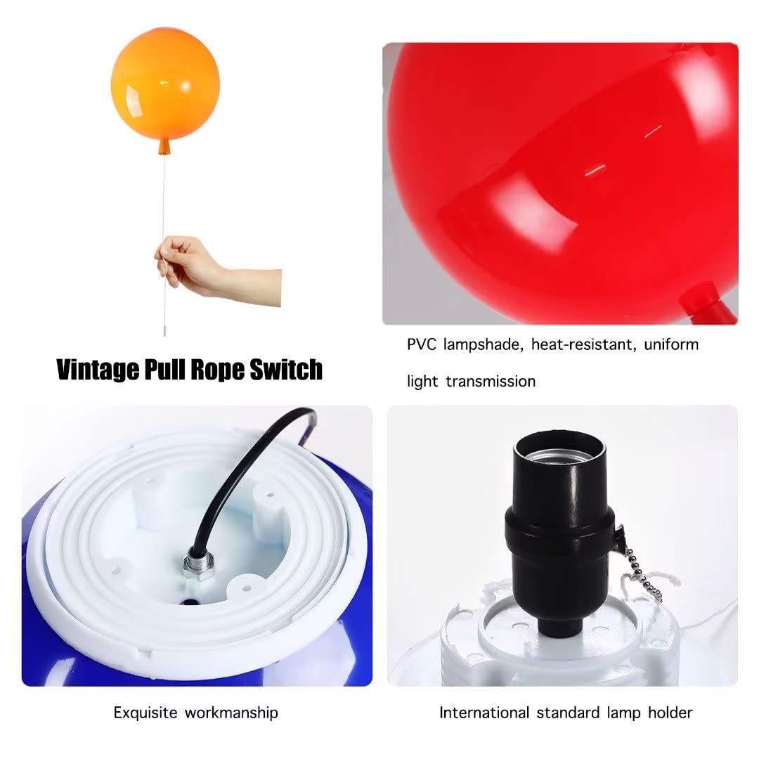 Kreatywna lampa sufitowa balonowa, kolorowy żyrandol do pokoju dziecięcego, dekoracja sufitowa do sypialni, przedszkola, przełącznik linowy
