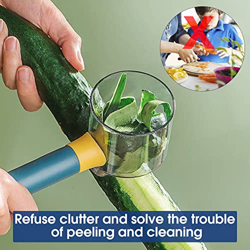 Skryuie Veggie Storage Peeler With Container, Stainless Steel Multifunctional Peeler, Peelers For Kitchen, Perfect Home Peeler For Veggie, Fruit, Potato, Carrot, Apple #TOP4