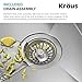 KRAUS Standart Pro 14 -inch Undermount Single Bowl 16 Gauge Stainless Steel Bar Kitchen Sink, KHU101-14