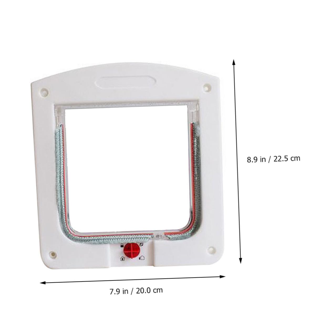 Veemoon Lot de 2 Chatières Réglables pour Chats et Chiens Petits, Porte D'entrée/Sortie Murale en Plastique Léger, Blanc et Marron, Installation Facile sur Porte Intérieure pour Animaux