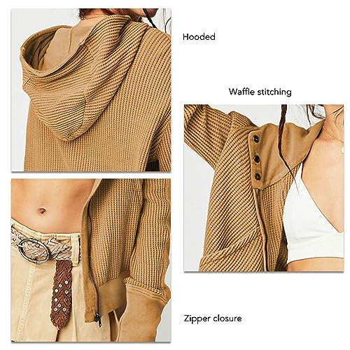 Moletom Com Capuz Com Zíper, Jaqueta Feminina Com Capuz e Zíper Estilo Casual, Cor Pura para a Vida