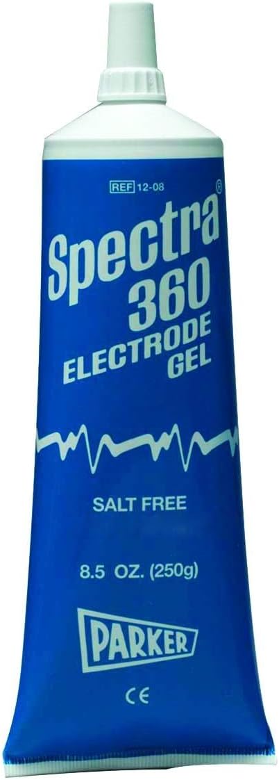 Spectra 360 Premium Electrode Gel for ECG, TENS, Monitoring, Pediatrics Soothing Gel Anti-Irritation 8.5 oz Tube - Each