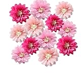 12pcs 10in 12in Paper Flowers Tissue Flowers Pom Paper Pom Poms Hanging Flowers Floral Backdrop Wedding Party Flower Decorations DIY Art Craft Blooms for Birthday Baby Shower Nursery Decor Pink