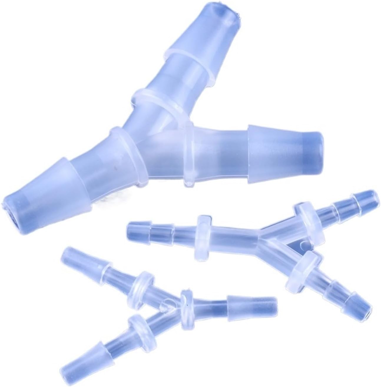 5~200pcs 2.4~12.7mm PP Y-Style Tee Connectors Aquarium Tank Air Pump Aerator Hose Joint Irrigation System Water Pipe Fittings(6.4mm,200 Pieces)