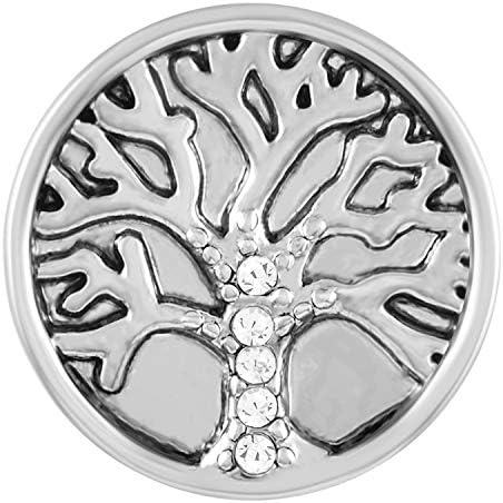 Ginger Snaps Stone Family Tree Charm Accessory | Interchangeable Snap Jewelry Collection | Button Charms for Necklaces, Bracelets & Rings | Standard Size | SN02-13