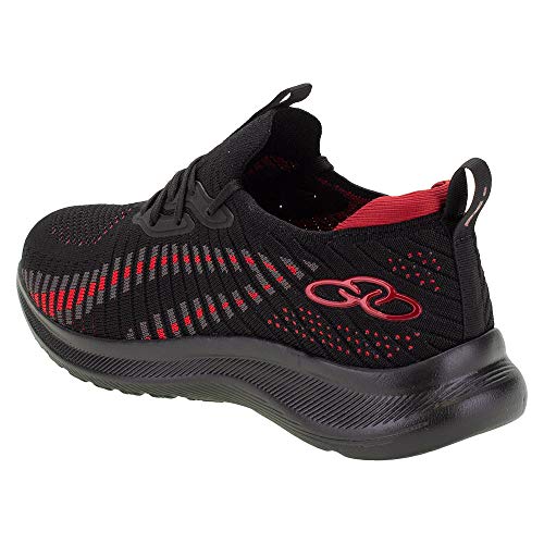 Tênis Masculino Ultraleve Olympikus - 839 PRETO/VERMELHO