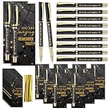 Sayglossy 90 Pcs Graduation Gift Pen Bulk Class of 2026 Party Favors Including 30 Ballpoint Pens 30 Inspirational Cards with 30 OPP Bags for Student College High Graduation Party Souvenirs(Black)