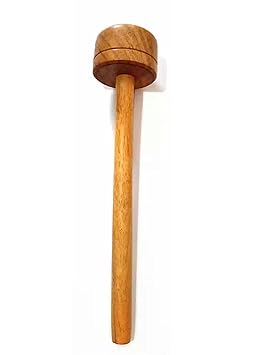 Cherry Online Store Fully Polished Wooden Masher with Fully. Polished/Pappu.guthi Wood Masher