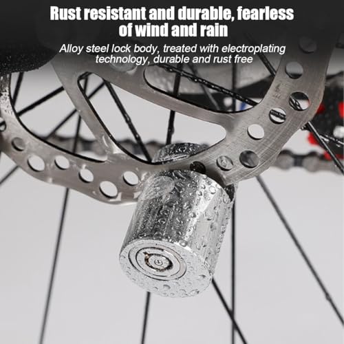 Ywdiml Motorcycle Disc Brake Lock, Anti-Theft Motorbike Safety Brake Disk with Two Keys, Auto Security Wheel Lock Accessories, Universal for Electromobile Road Cycle Mountain Bike (1.73 x 1.18'')