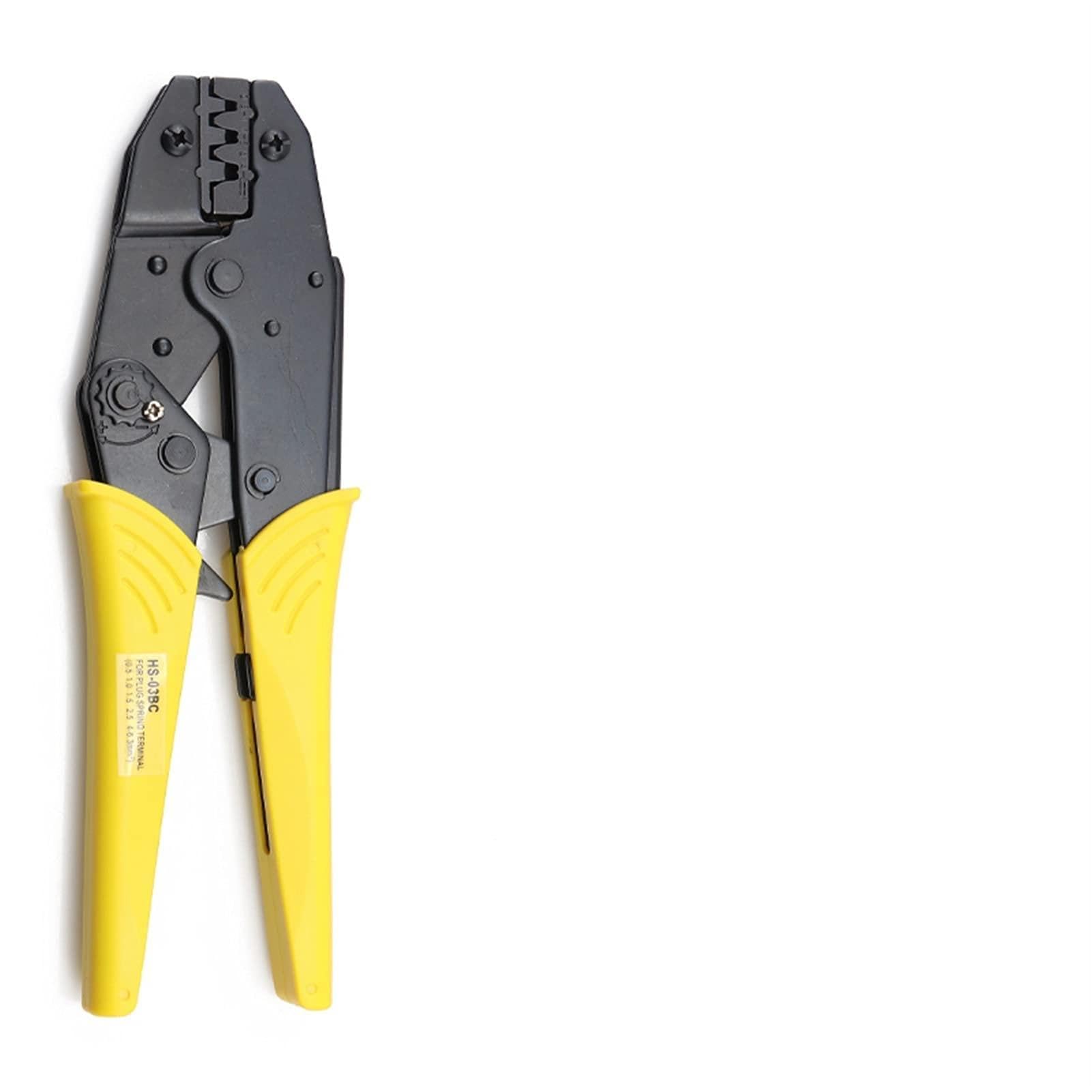 Pelacables Herramienta de engarce Kit de plier Stripping Herramientas Ratchet Engarque alicates para enchufe/Tubo/Aislamiento/Sin aislamiento/Casquillo de engarce/Terminales(HS03BC 4JAW)