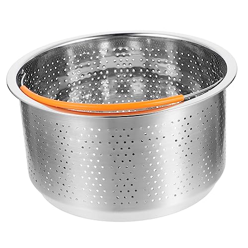 HOLIDYOYO Rejilla De Vapor Para Olla Largo Buque De Vapor Cesta Rejilla Para Cocinar Al Vapor Reutilizable Canasta De Vapor Para El Hogar Vaporera Gel De Sílice Silver