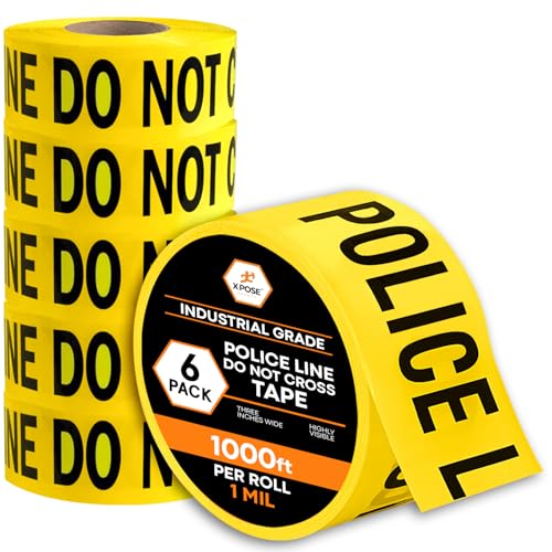 Xpose Safety Yellow Police Line Do Not Cross Tape – (6 Rolls) – 3