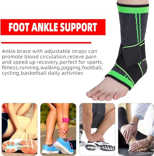 Image of TCCO ENTERPRISE Neoprene 2 Packs Breathable Ankle Brace, Ankle Support Sleeve With Compression Ankle Wrap For Plantar Fasciitis, Ankle Sprain, Ankle Swelling, Joint Pain, Fits All For Women Men