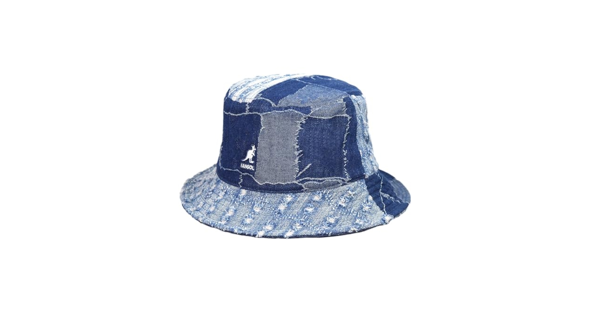 Kangol Denim Mash-Up Bucket Hat for Women and Men, Small