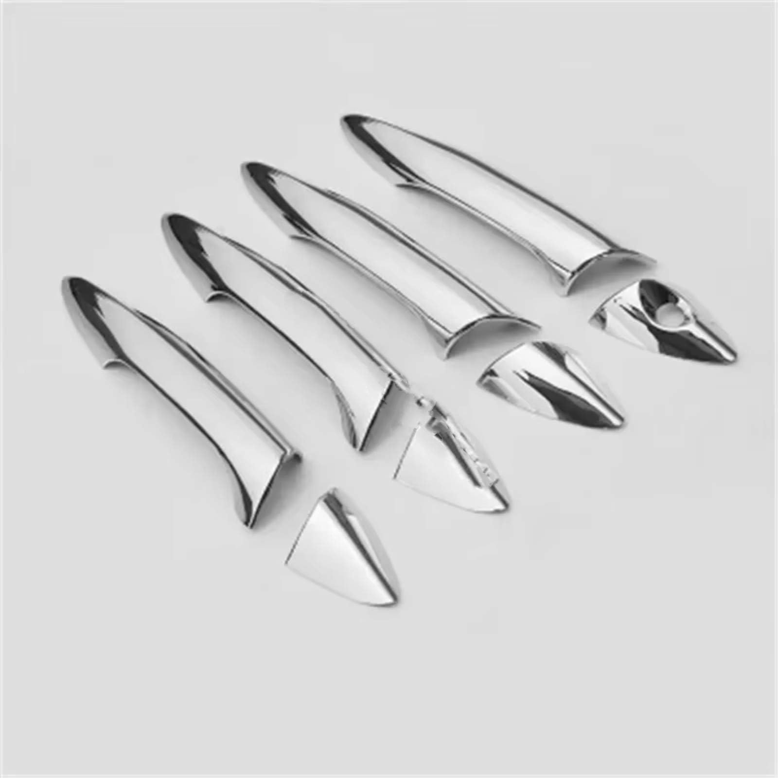 JJRFVBGT Door Handle Trim Compatible with Hyundai for Elantra 2011 2012 2013 2014 2015 2016 LHD Glossy Black Side Car Exterior Door Handle Housing(LHD Silver 2)