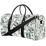 Funny Dollar Money Weekender Bag Travel Duffle Bag for Women Men Overnight Shoulder Bags Waterproof Foldable Sports Gym Tote Bags Carry On Luggage for Travel Sports Dance Yoga Workout Hospital