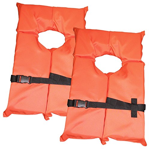 Hardcore Water Sports 2 Pack Type II Orange Life Jacket Vest PFD