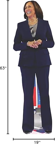 Miniatura 2 de SC2332 Vice President Harris Blue Pant Suit Cardboard Cutout Standup Standee
