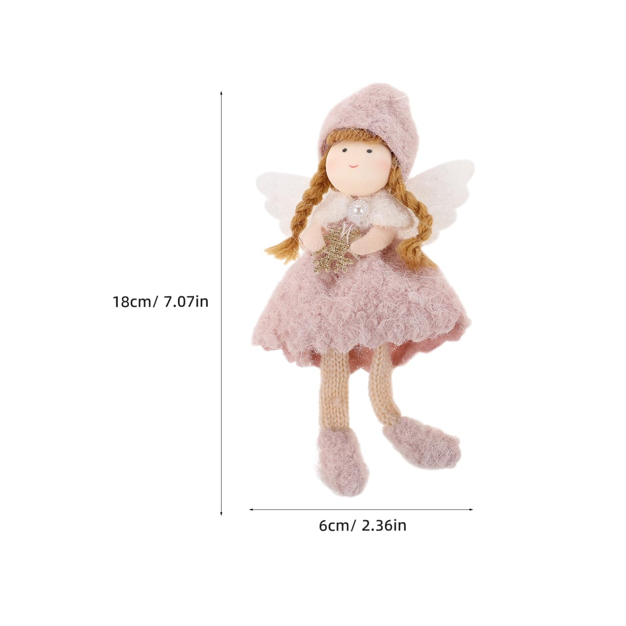 IMIKEYA 2 Stück Plüsch Engel Weihnachtsbaumschmuck Anhänger Weihnachtsbaum Ornamente niedliche Plüsch Engel Weihnachten Christbaumschmuck Weihnachtsbaumanhänger für Festliche Deko