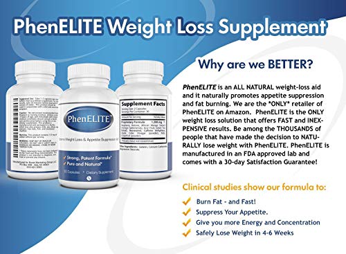 PhenELITE Weight Loss & Appetite Suppressant: Belly Fat Burner & Diet Supplement Pill with Apple Cider Vinegar, Raspberry Ketones & Green Tea Extract - Boost Energy & Concentration - 180 Capsules - Thumbnail 6