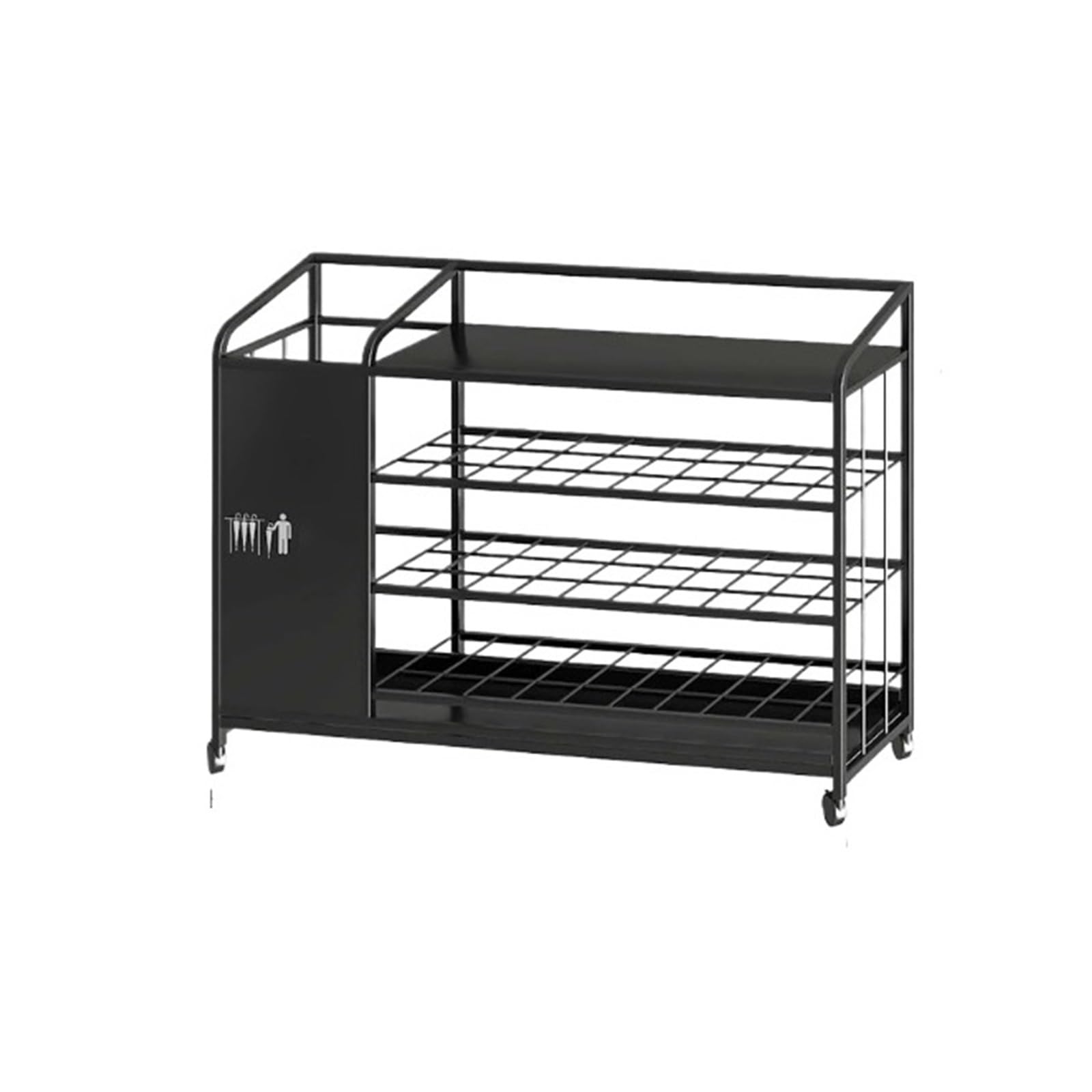 Z4T8M2K6G5 Umbrella Holder Umbrella Stands And Storage Racks; Commercial-grade, High-capacity Suitable For Hotel Lobbies(Black,Large)