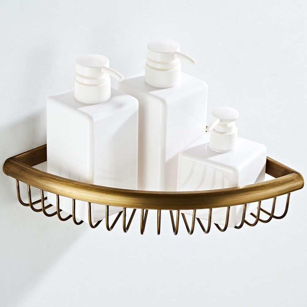 Antique Brass Bathroom Accessories Hardware Set Towel Bar Rail Rack Toilet Paper Holder Toilet Brush Shower Soap Dish Holder,Corner Shelf Basket