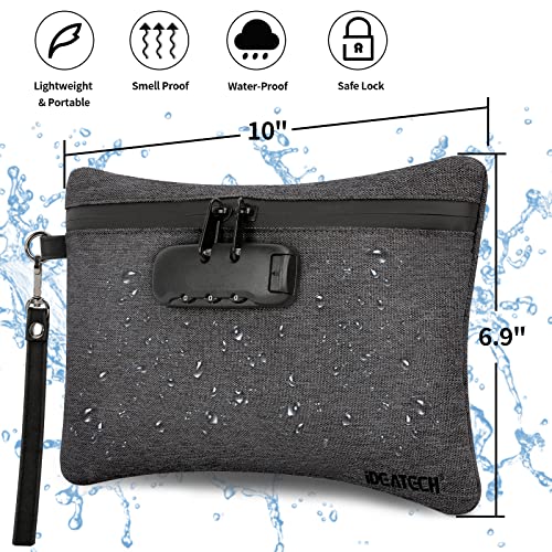 Smell Proof Bag, Smell Proof Containers With Combination Lock, Smell Proof Stash Bag, Money Safe Organizer, Odor Proof Case Storage Bags For Travel, Smell Proof Pouch With Smell Proof Baggies (Black) #TOP1