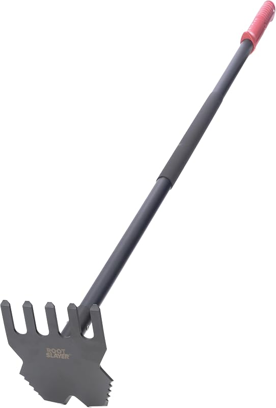 Rastrillo de azada RS801 XL de 58 pulgadas, eje de fibra de vidrio, negro