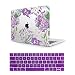 Produktbild mtaotao Kunststoff Muster Hard Case mit Tastatur Cover für MacBook PRO15 Zoll (A1707) Purple Watercolor Flower 15 Inches