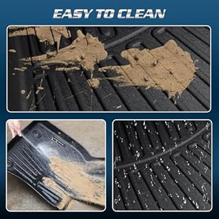 Compatible with Hyundai Palisade 2026 (Only Gas)(7 Seats) Floor Mats & Cargo Liner Full Set,All Weather Protection,Anti-Slip TPE Floor Mats & Backrest Mat for Hyundai Palisade Accessories