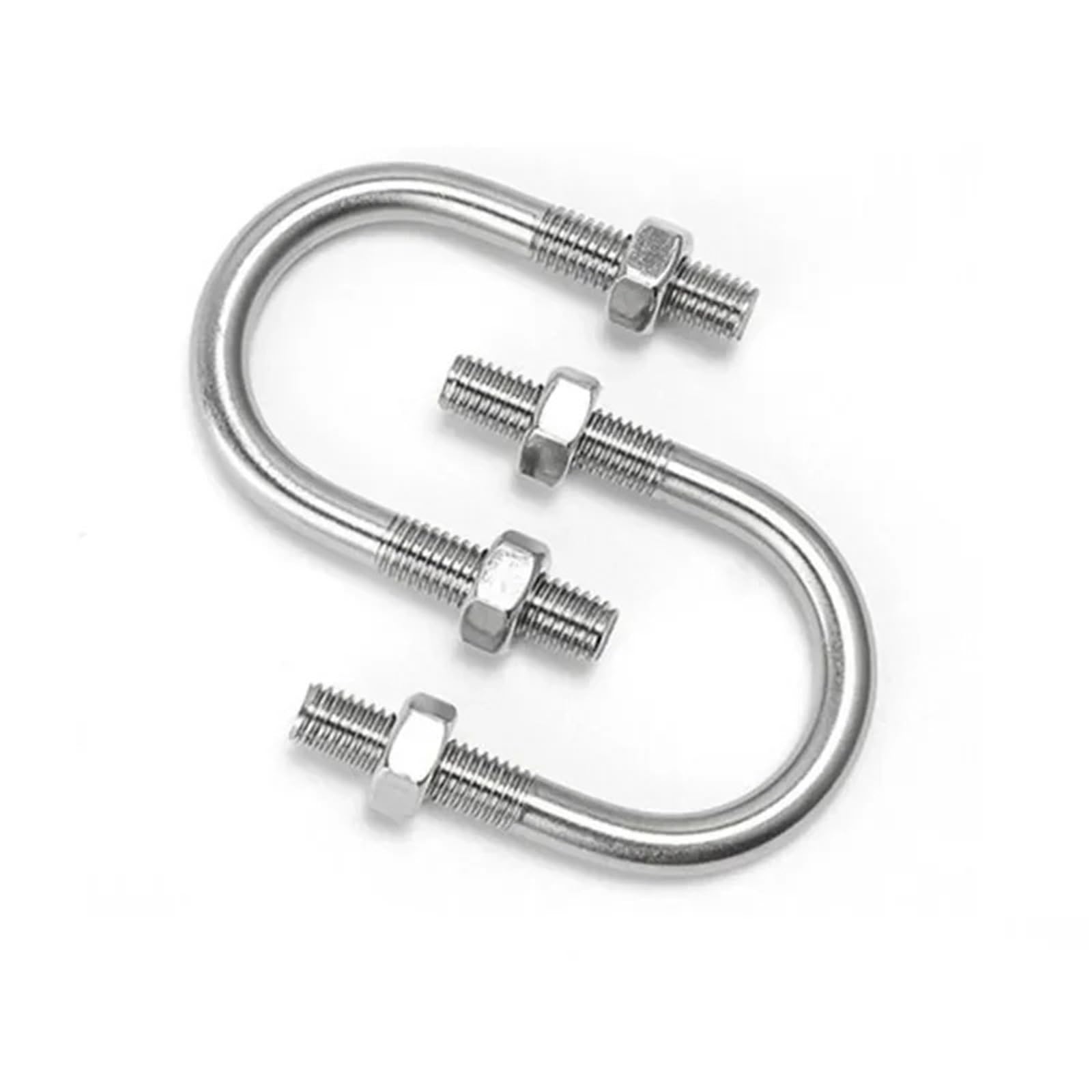Bulloni A U M6 M8 Vite a forma di U in acciaio inossidabile 304 Bullone a cerchio a cavallo Morsetto for tubo a Lunghezza 30-198 mm(M8x114x165mm 1set)