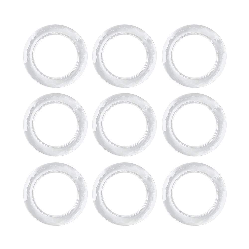 RMISODO 10 Pieces Hanging Ring Chandelier Glass Crystal Lamp Prism Drop Pendant for DIY Home Bedroom Living Dining Room Decoration