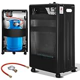 Tysobes Gasheizer 3800 Watt Gas Heizstrahler inkl. Gasdruckregler Gasschlauch, Gasheizofen Gasheizgerät, Gasheizung für Innenräume, für Gasflaschen bis 15kg