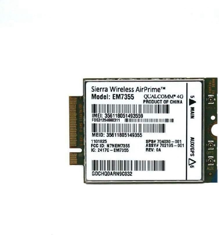 Dell EM7355 Sierra GOBI5000 3G/4G LTE Module NGFF for DELL Venue11 Pro 7130 Wwan Card 2NDHX (Unlocked)