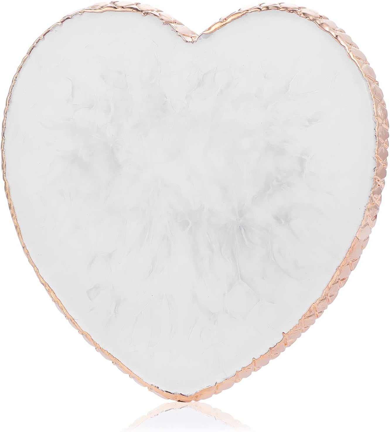 Resin Nail Art Palette Nail Mixing Palette Polish Color Mixing Plate Golden Edge Nail Holder Display Board Heart Shape Cosmetic Mixing Tools (Style 1)