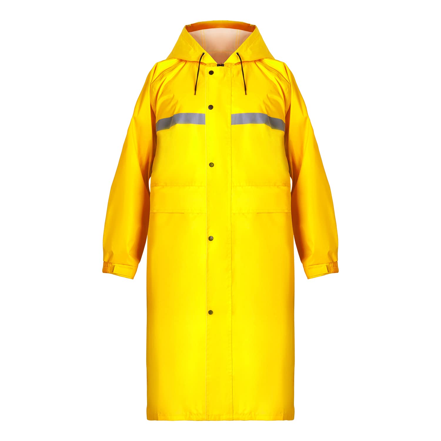 Coralrain Long Hooded Raincoat Safety Waterproof Emergency Rain Jacket Poncho for Men Women Adults