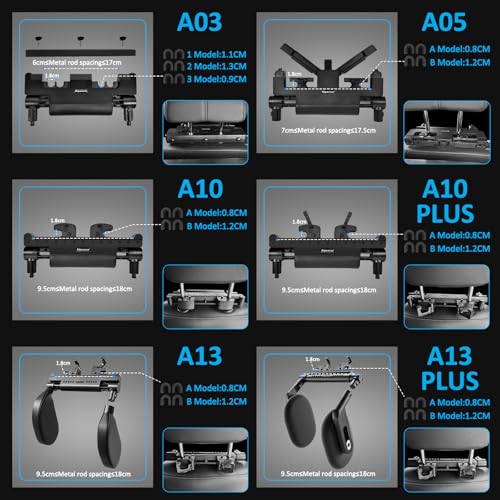 Aipwerer Kopfstütze Auto Kinder, Einfache Montage Abnehmbare Kopfstütze Auto, Höhenverstellbar Auto Nackenkissen für Kind bei längeren Autofahrten ein Nickerchen (Schwarz, A05 PVC)