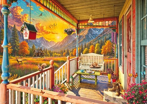Schmidt Spiele 58893 Véranda de Montagne Puzzle 1000 pièces