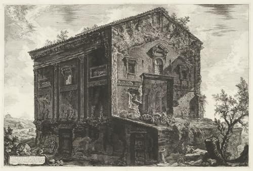 Vue du temple du Camene Piranesi Toile Affiche Déco Murale 60x90cm