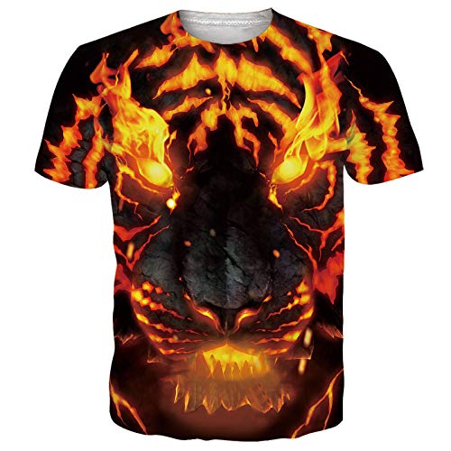 RAISEVERN 3D T-Shirt pour Hommes Femmes D'été Casual Tees À Manches Courtes avec Drôle...