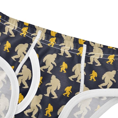 Boys' Exclusive Briefs Toddler Underwear 95% Combed Cotton Boxerbriefs 2T Bigfoot Silhouette Pattern 604