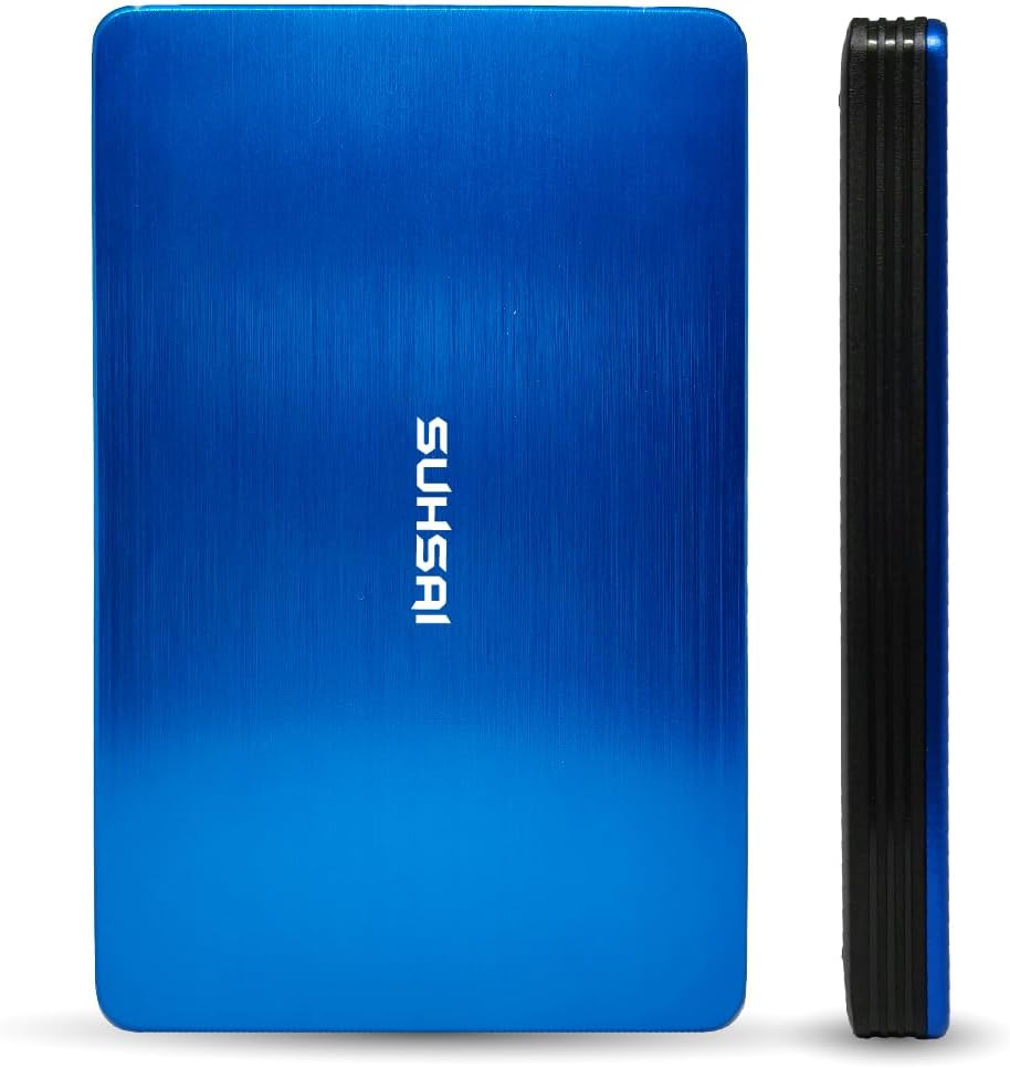 External Hard Drive, 1TB USB 3.0, Lightweight Data Backup and Storage Hard Drive, Portable Gaming Hard Drive, Extended Storage HDD for Gaming Laptop, PC, Mac, Desktop - Blue