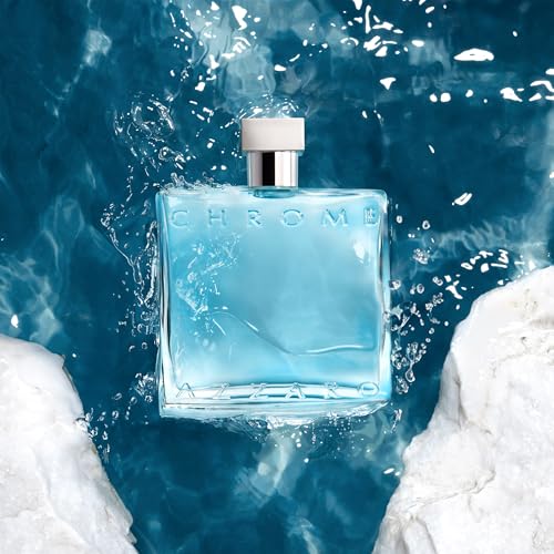 Image of Azzaro Chrome Eau de Toilette - Fresh Aquatic Mens Cologne - Citrus, Woody, Musky Fragrance -Fresh Notes of Bergamot - Everyday Wear - Classic Summer Beach Scent - Luxury Perfumes for Men