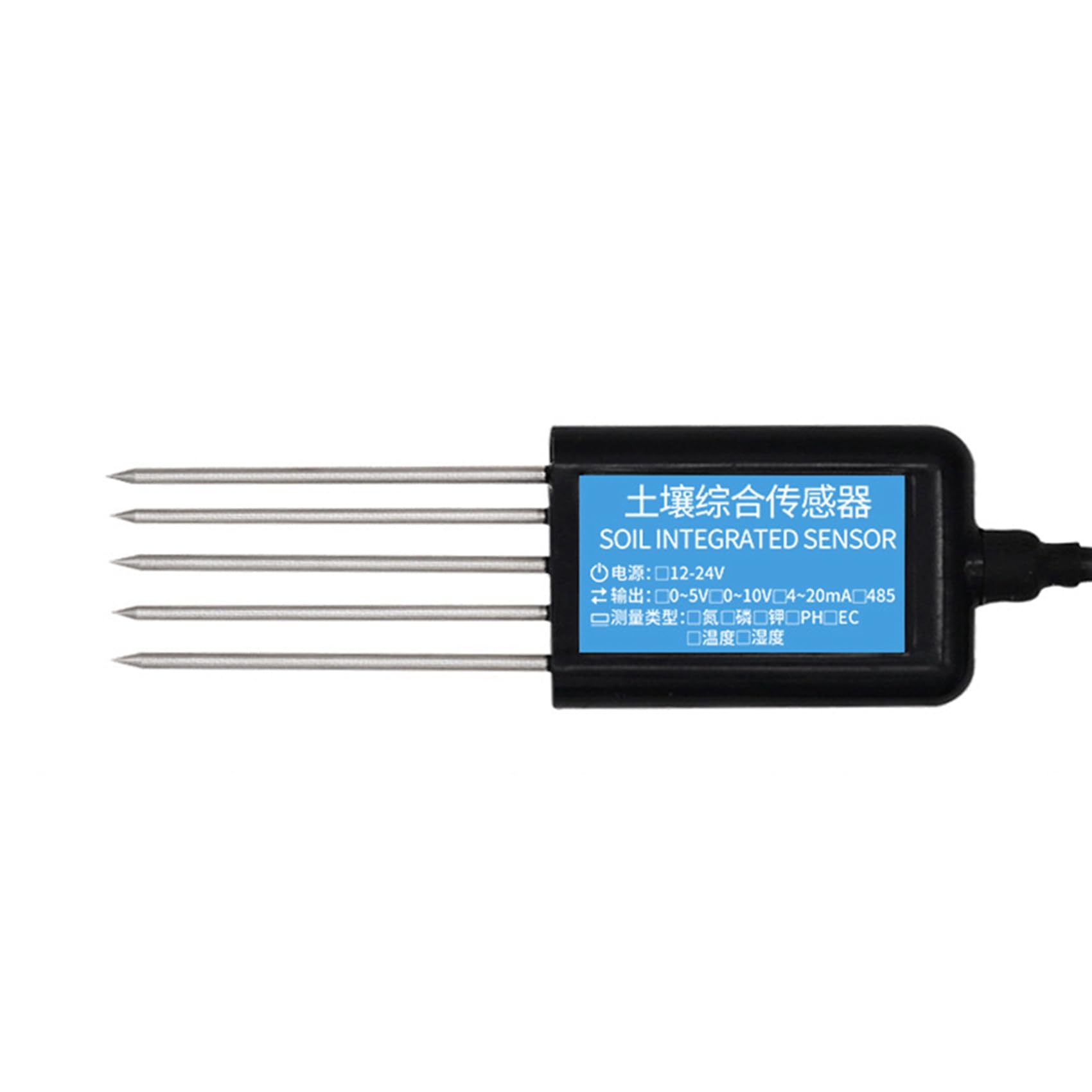 2X 7 en 1 RS485 Sensor de Humedad y Temperatura del Suelo PH Conductividad Nutriente Sal Nitrógeno Fósforo Transmisor de Potasio