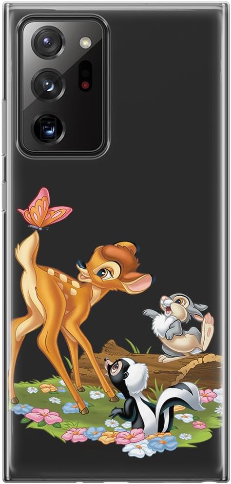 ERT GROUP Mobile Phone case for Samsung Galaxy Note 20 Ultra Original and Officially Licensed Disney Pattern Bambi & Friends 002 adapted to The Shape of The Mobile Phone, Partially Transparent
