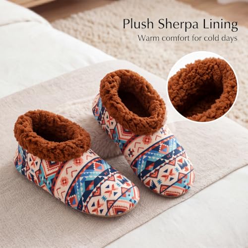 Image of The Metluks Womens Slippers Indoor Soft Sole Slipper Socks | Fuzzy sherpa lining, warm winter comfort, non slip grippers, flexible feel, washable, cozy home wear