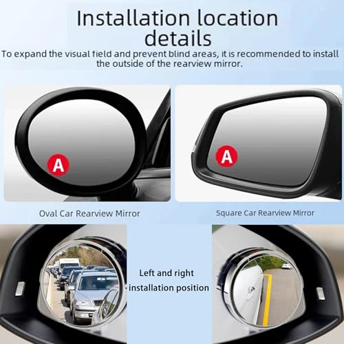 Miroir angle mort pour Rav4 de 2002 à 2021 lot de 2 rétroviseurs convexes - 8