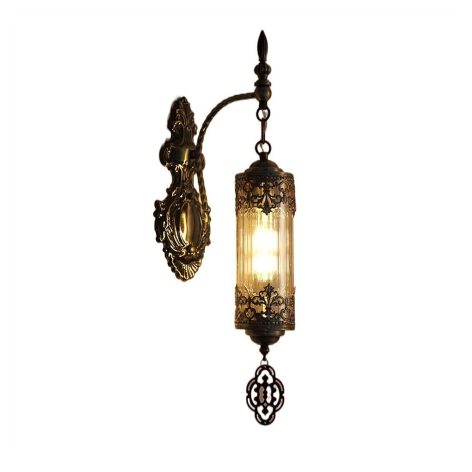 Yinj9562fg Living Room Creative Decorative Glass Wall Lamp Personalized Bedside Retro Iron Living Room Hallway Staircase Decor